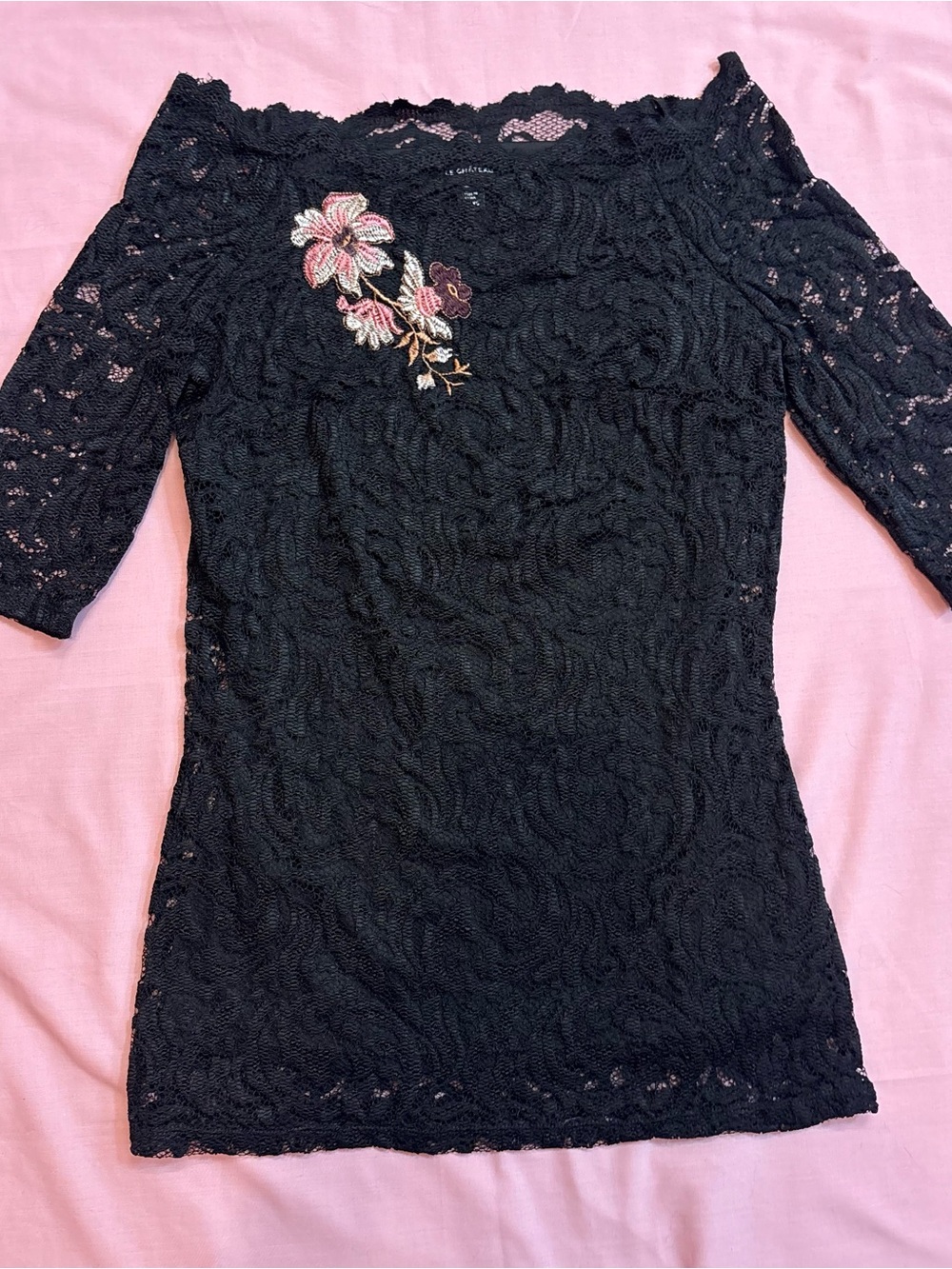 Lace Off-Shoulder 1/4 sleeve top